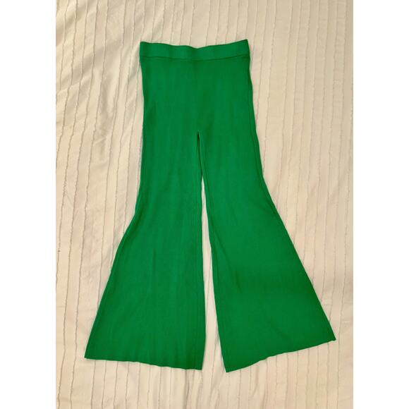 House of Harlow High Rise Flare Pants Green Women's Small Y2K Retro Shamrock - Picture 2 of 13